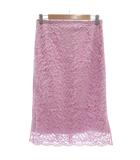 イエナ IENA タグ付き コードレーススカート タイト ひざ丈 ナイロン 40 ピンク /GV