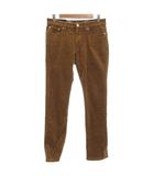 コーデュロイパンツ テーパード ジップフライ ストレッチ M 茶 ブラウン /GV