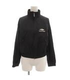 バレンシアガ BALENCIAGA 3B SPORTS ICON TRACKSUIT JACKET コットンナイロンジャケット ジップアップ 裏メッシュ ロゴ刺繍 イタリア製 38 黒 ブラック 769015 TNQ25 /GV ☆AA★