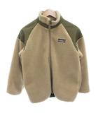 クリフメイヤー KRIFF MAYER K.MAYER ボアジャケット ジップアップ ロゴ 切替 150cm ベージュ カーキ /GV