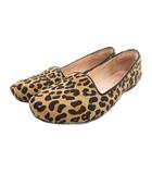 B&Y ユナイテッドアローズ BEAUTY&YOUTH ビューティー&ユース オペラシューズ バレエシューズ 37.5 ベージュ ヒョウ柄 レオパード柄 ハラコ /UO