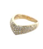 リング 指輪 ダイヤ V字 K18 0.70ct ゴールド色 9号 アクセサリー /MQ