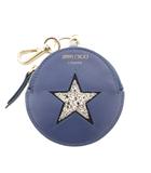 ジミーチュウ JIMMY CHOO タグ付き コインケース 小銭入れ 星 スター グリッター レザー 青 ブルー /FF