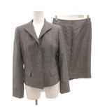 セットアップ スーツ ジャケット スカート シルク混 ひざ丈 36 グレー /FF