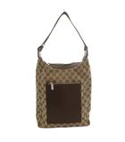 グッチ GUCCI ショルダーバッグ 肩掛け 手提げ GGキャンバス レザー 茶 ブラウン 019 0538 1669 /FF