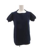 ミュウミュウ miumiu ニット カットソー 半袖 ナイロン 40 紺 ネイビー /FF