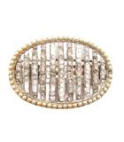 バレッタ ヘアアクセサリー フェイクパール ビジュー シルバーカラー /GV