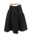 ルルロジェッタ ルールロジェット leur logette KAFKA skirt sale フリルスカート パール ロング 0 黒 ブラック /FF