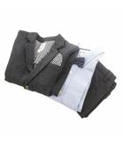 ビーミングバイビームス B:MING LIFE STORE by BEAMS セットアップ スーツ フォーマル ジャケット シャツ ハーフパンツ 3点セット 120 青 ブルー グレー /FF