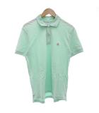 ブルックスブラザーズ BROOKS BROTHERS ポロシャツ 半袖 鹿の子 ワンポイント ロゴ刺繍 M ライトグリーン /GV