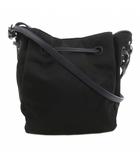 アニエスベー agnes b. 2WAY 巾着ナイロンショルダーバッグ ハンドルバッグ チャーム 紺 ネイビー /FF