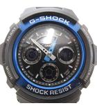 ジーショック G-SHOCK 腕時計 アナデジ クォーツ ラバーバンド ブルー ブラック AW-591-2AJF /UO