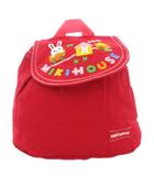 ミキハウス mikihouse ベビーリュック うさぎ 刺繍 ステッチ フラップ コットン 赤 レッド /GV