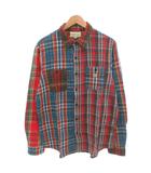 デニム&サプライ ラルフローレン DENIM & SUPPLY RALPH LAUREN タグ付き ネルシャツ エルボーパッチ 長袖 コットン チェック L マルチカラー /FF