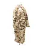 アグ UGG Alesandra Faux Fur Coat Nov アレサンドラ フォー ファー コート ビッグシルエット 総柄 ロング S/M ベージュ /FF