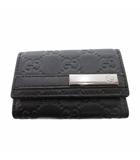 グッチシマ キーケース 6連 ロゴプレート レザー GGロゴ 黒 ブラック 237509 /FF