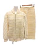ルルロジェッタ ルールロジェット leur logette 24AW Chateau jacquard blouson Chateau jacquard skirt セットアップ ジャケット スカート 中綿 ロング 0 ベージュ /FF