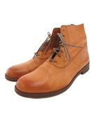 ゲンテン genten × U-DOT ショートブーツ レースアップ 革靴 レザー M 茶 ブラウン /FF