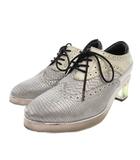 ユナイテッドヌード UNITED NUDE Brogue ドレスシューズ ローカット パンチング チャンキーヒール 38 シルバーカラー /FF