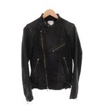  TAVERNITI JEANS タヴァニティソージーンズ デニム シングル ライダースジャケット S 黒 ブラック /FF