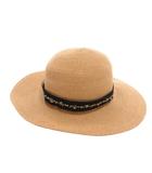 ルルロジェッタ ルールロジェット leur logette 22SS saravah ストローハット 麦わら帽子 ビジュー リボン ラフィア ベージュ /FF