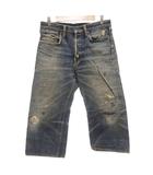 キャピタル kapital LEGS デニムパンツ ジーンズ クロップド リペア加工 ダメージ加工 ボタンフライ 3 L インディゴ /FF
