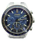 シチズン CITIZEN ATTESA ACT Line Power of Neptune 腕時計 エコドライブ GPS衛星電波 F950 ダブルダイレクトフライト サファイアベゼル限定モデル CC4054-68L ネイビー文字盤 シルバー色 ☆AA★ /MQ