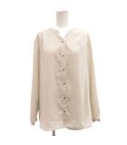 ミッシェルクラン MICHEL KLEIN シャツ ブラウス 長袖 38 ライトグレー /MG