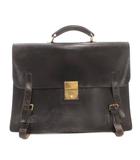 ハケット HACKETT ハンドバッグ ブリーフケース ビジネス レザー ベルトデザイン ゴールド金具 黒 ブラック /FF