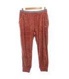 フィラ FILA タグ付き ベロア ジョグパンツ ロゴ刺繍 イージー ゴムウエスト L レトロピンク /FF