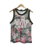 トゥエンティフォーカラッツ 24カラッツ 24karats ロゴタンクトップ メッシュ 花柄 S マルチカラー /UO