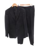 ドビーハニカムストライプスーツ セットアップ シングル テーラードジャケット テーパードパンツ L 紺 ネイビー /FF