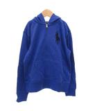 ポロ ラルフローレン POLO RALPH LAUREN ジップアップパーカー フーディ スウェット ジップアップ ビッグポニー ロゴ刺繍 裏毛 8 青 ブルー /FF
