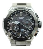 カシオジーショック CASIO G-SHOCK MR-G 腕時計 フルメタル GPSハイブリッド電波ソーラー MRG-G1000D-1AJR 黒文字盤 シルバー色 /MQ