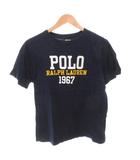 ポロ ラルフローレン POLO RALPH LAUREN Tシャツ 半袖 クルーネック ロゴ プリント 14-16 紺 ネイビー /FF