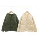 ユニクロ UNIQLO 美品 23AW 2点セット ウォームパデッドウォッシャブルカーディガン 中綿 長袖 150 ホワイト オリーブ /MG