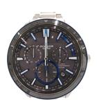 カシオ CASIO オシアナス 腕時計 Bluetooth搭載GPS 電波ソーラー OCW-G1200-1AJF 文字盤ネイビー シルバーカラー /FF