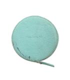 ティファニー TIFFANY & CO. ジュエリーケース ティファニーブルー 円形 ジッパー開閉 テクスチャード加工 /MG