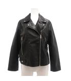 ザラ ZARA 美品 ダブル ライダースジャケット フェイクレザー 黒 11-12 /MG