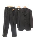 SUITS 美品 3ピース スーツ テーラードジャケット ベスト パンツ スラックス チェック 3 グレー /MG