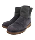 アグ オーストラリア UGG australia W KRISTIN ムートンブーツ ショート スエード レザー ロゴ 23cm 紺 ネイビー 1012497 /FF