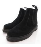 ドクターマーチン DR.MARTENS MONO チェルシーブーツ ショート サイドゴア スエードレザー UK9 黒 ブラック 2976 /FF