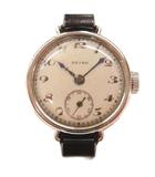 セイコー SEIKO 美品 ピンズ 腕時計 黒 ブラック ベージュ アラビア数字インデックス スモールセコンド ブルースチール針 /MG