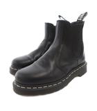 ドクターマーチン DR.MARTENS ホワイトステッチ チェルシーブーツ サイドゴア ショート レザー UK3 黒 ブラック 2976 /FF