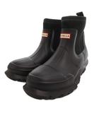 ステラマッカートニー STELLA McCARTNEY ×HUNTER レインブーツ 長靴 ショート ロゴ 黒 ブラック UK9 /FF