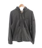 モンクレール MONCLER 25AW FELPA APERTA CON ZIP ジップアップパーカー フーディ スウェット ロゴ ワッペン グレー M /FF