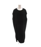 バレンシアガ BALENCIAGA ドレープワンピース ノースリーブ ラウンドネック ロング 38 黒 ブラック /FF