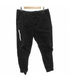 アベイシングエイプ A BATHING APE AAPE イージーパンツ  ジョガー ウエストゴム クロップド ロゴプリント XL 黒 ブラック /FF