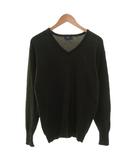 ラルフローレン RALPH LAUREN ニット セーター 長袖 Vネック ポニーロゴ ウール L カーキ 深緑 /FF