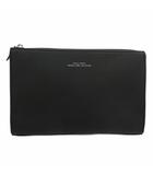 グリーンレーベルリラクシング ユナイテッドアローズ green label relaxing クラッチバッグ セカンド レザーライク サフィアーノ ロゴ 黒 ブラック /GV